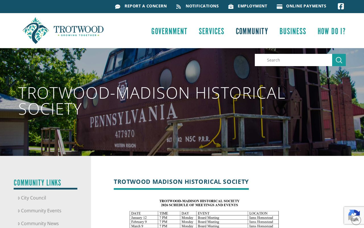 Trotwood city directory research through the Trotwood Historical Society