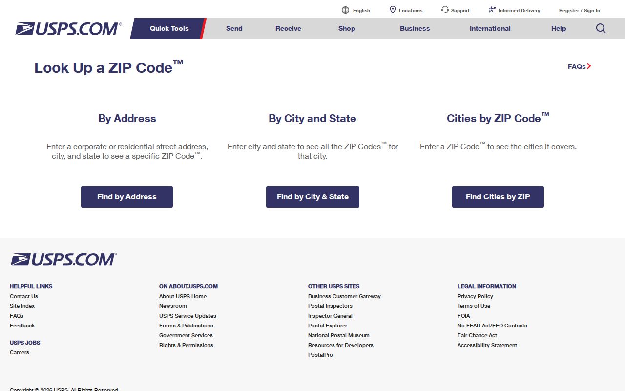 Trotwood ZIP code USPS postal lookup screen